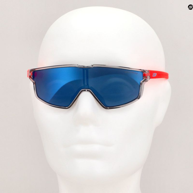 Julbo Fury Mini Spectron 3 shiny translucide/translucide gray/matt fluo orange children's cycling goggles 10
