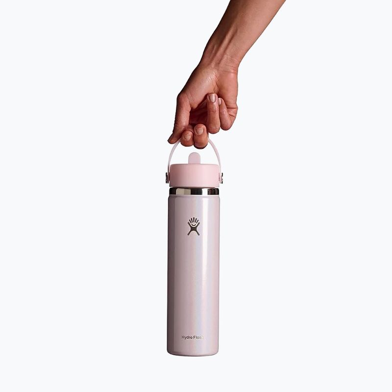 Thermal bottle Hydro Flask Wide Mouth with Flex Straw Cap 710 ml glimer pink 3