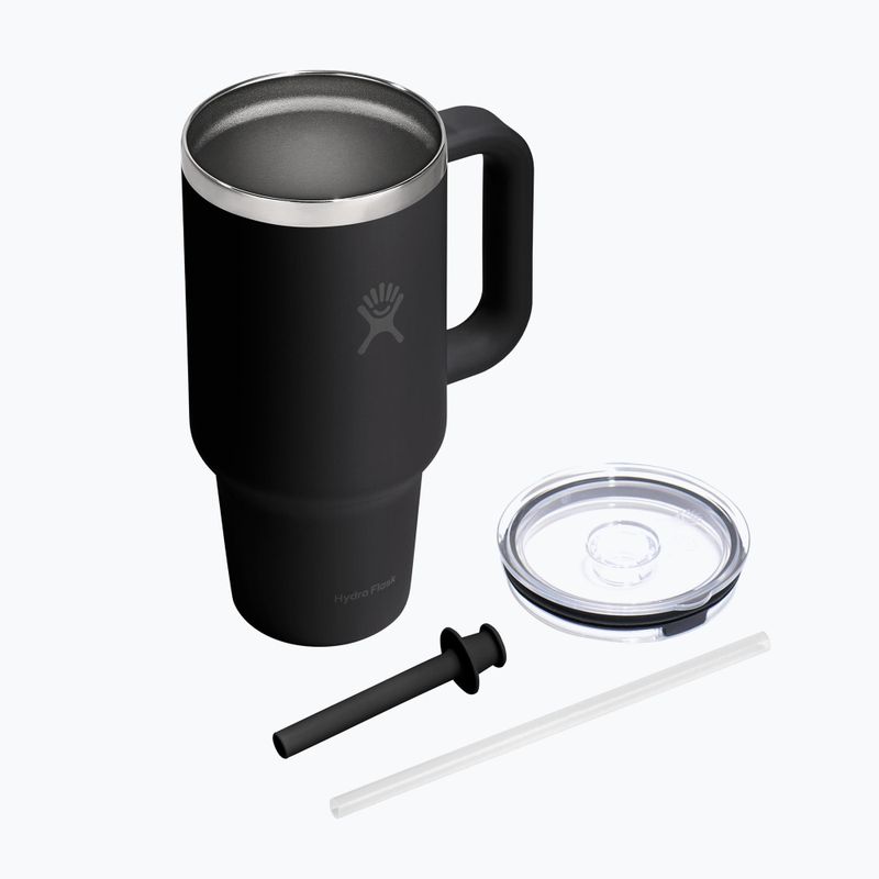 Thermal mug Hydro Flask Travel Tumbler Clear Lid black 4