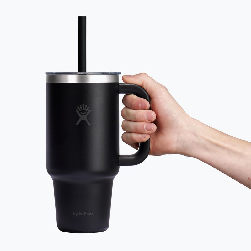 Thermal mug Hydro Flask Travel Tumbler Clear Lid black 5