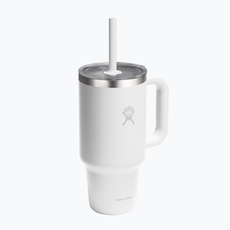 Thermal mug Hydro Flask Travel Tumbler Clear Lid white 2