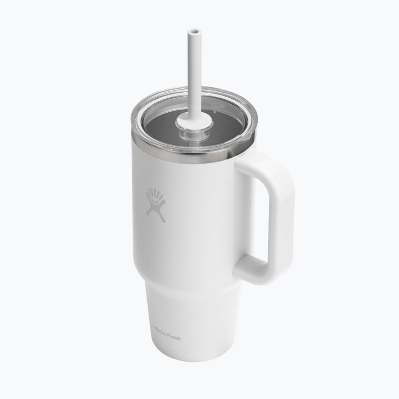 Thermal mug Hydro Flask Travel Tumbler Clear Lid white 3