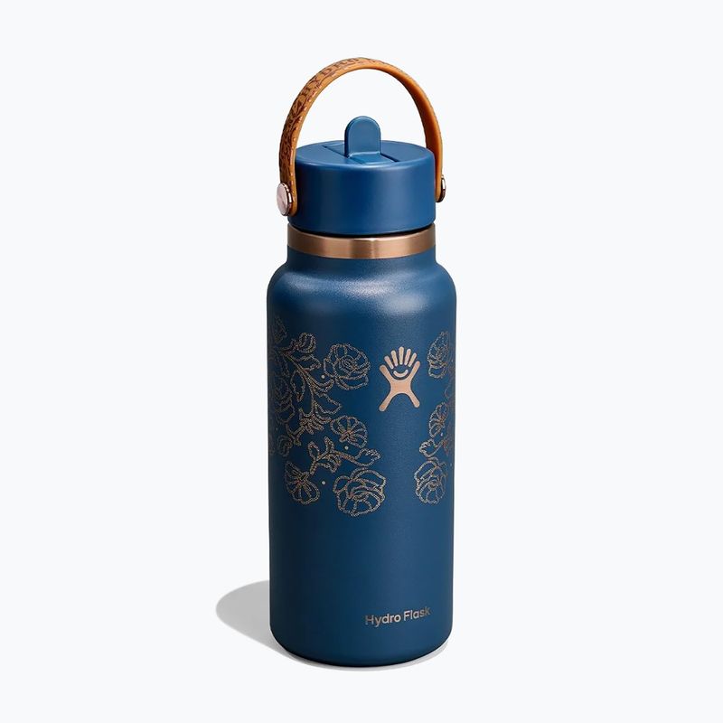 Thermal bottle Hydro Flask Wide Mouth with Flex Straw Cap 946 ml western dark blue 2