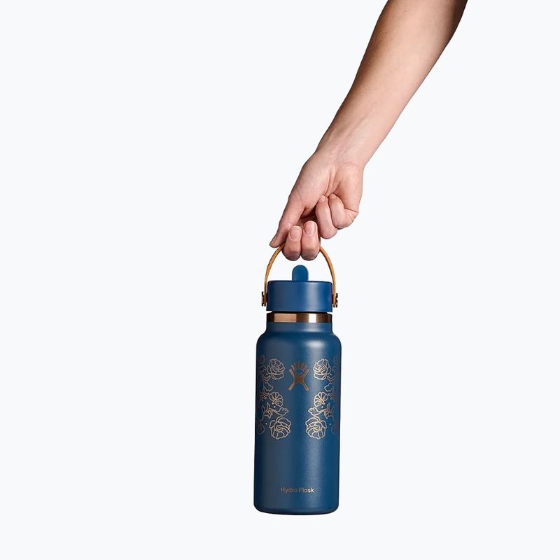 Thermal bottle Hydro Flask Wide Mouth with Flex Straw Cap 946 ml western dark blue 3