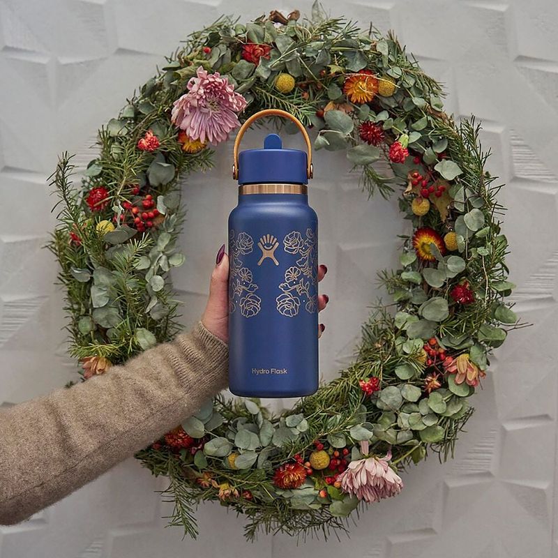 Thermal bottle Hydro Flask Wide Mouth with Flex Straw Cap 946 ml western dark blue 7