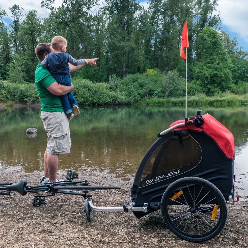 Burley Honey Bee red two-seater bike trailer BU-949209 12