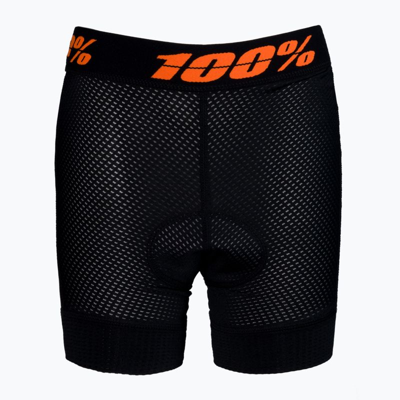 Children's cycling boxers 100% Crux Liner black STO-49903-001-22