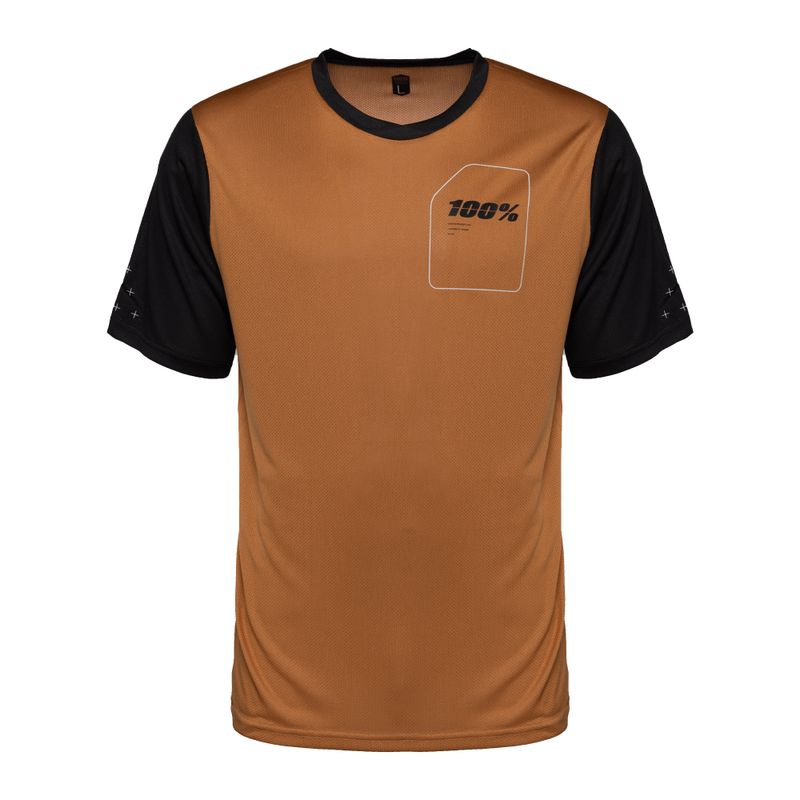 Men's 100% Ridecamp Jersey SS cycling jersey orange STO-41401-323-10