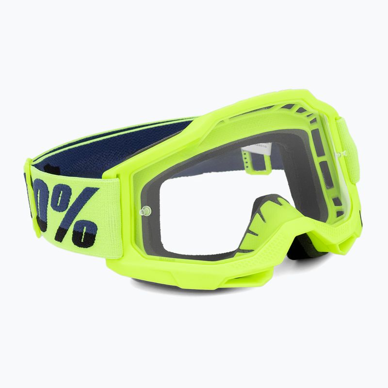 100% Accuri 2 yellow/clear cycling goggles