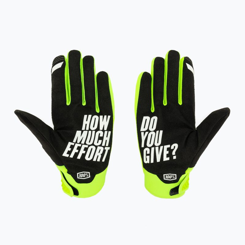 Men's cycling gloves 100% Brisker yellow 10003 2
