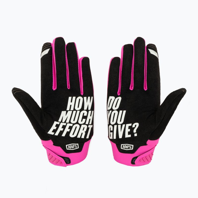 Women's cycling gloves 100% Brisker pink 10005 2