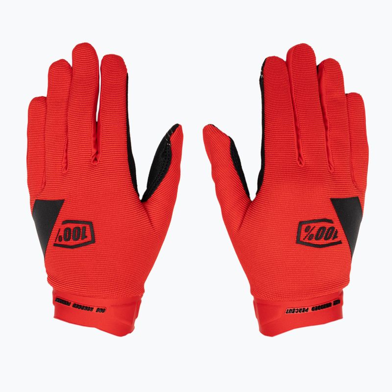 Cycling gloves 100% Ridecamp red 3