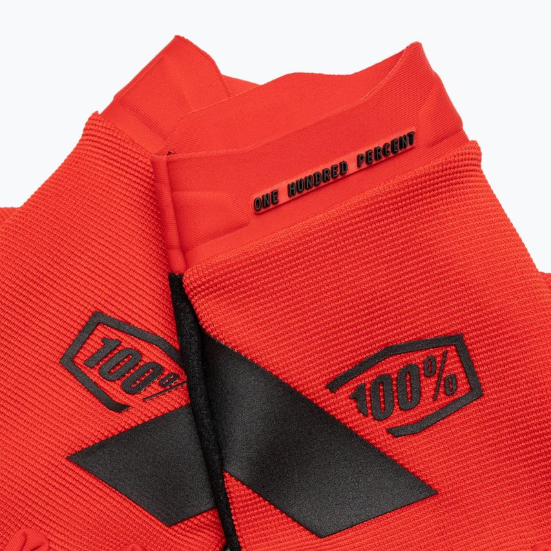 Cycling gloves 100% Ridecamp red 4