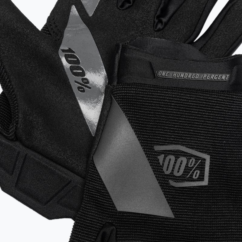 Women's cycling gloves 100% Ridecamp W black/charcoal 4