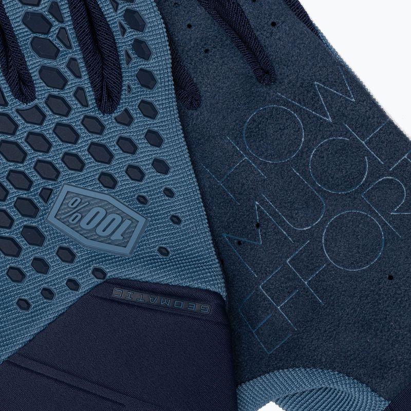 Cycling gloves 100% Geomatic slate blue 4