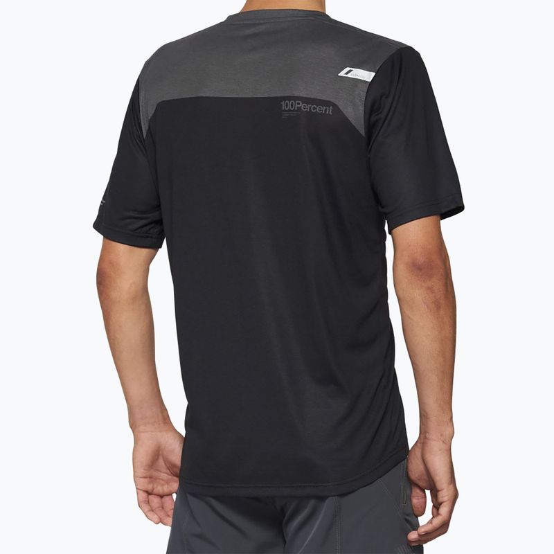 Men's cycling jersey 100% Airmatic black/charcoal 2