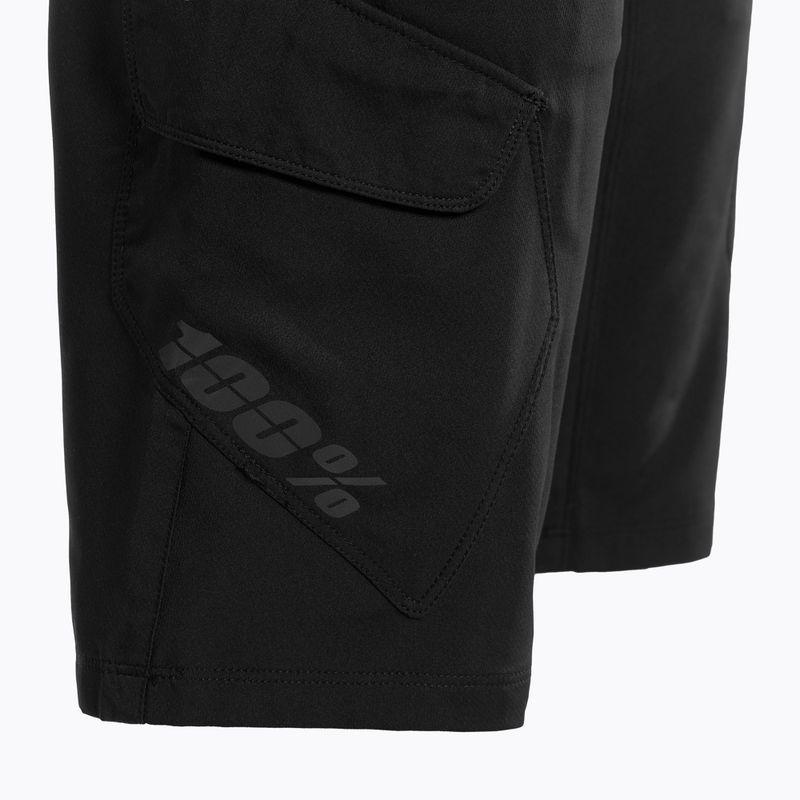 Men's 100% Ridecamp cycling shorts black 40029-00002 3