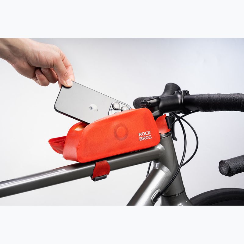 Bike frame bag Rockbros 30120122 Bike Tube Bag Magnetic S 0,6 l red 3