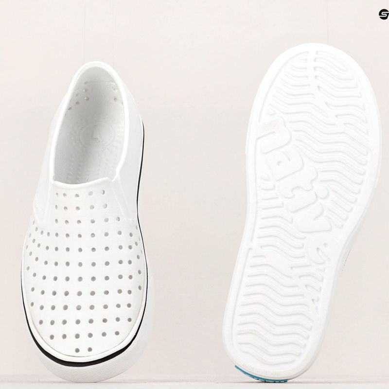 Native Miles shell white trainers 15