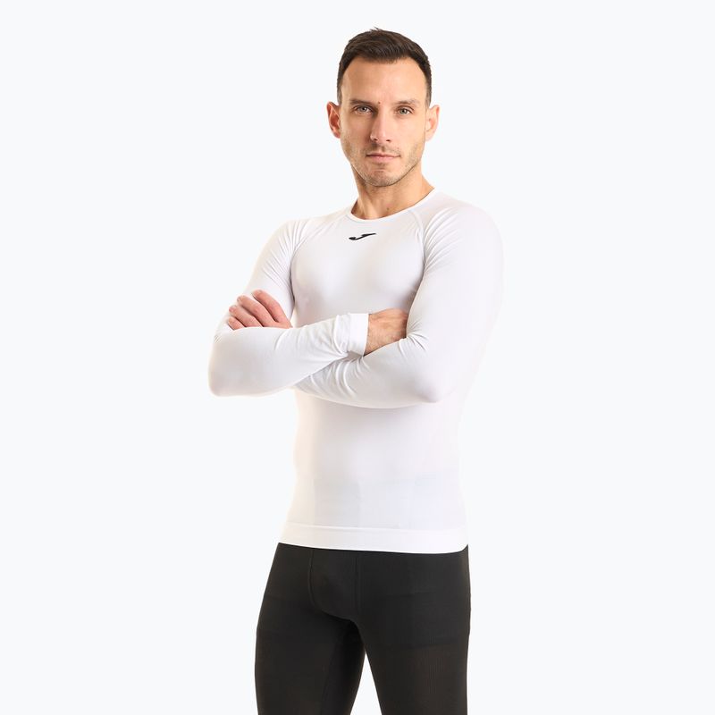 Thermoactive sweatshirt Joma Brama Classic LS blanco