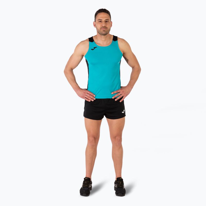 Men's Joma Record II Tank Top turquoise/black running shirt 2