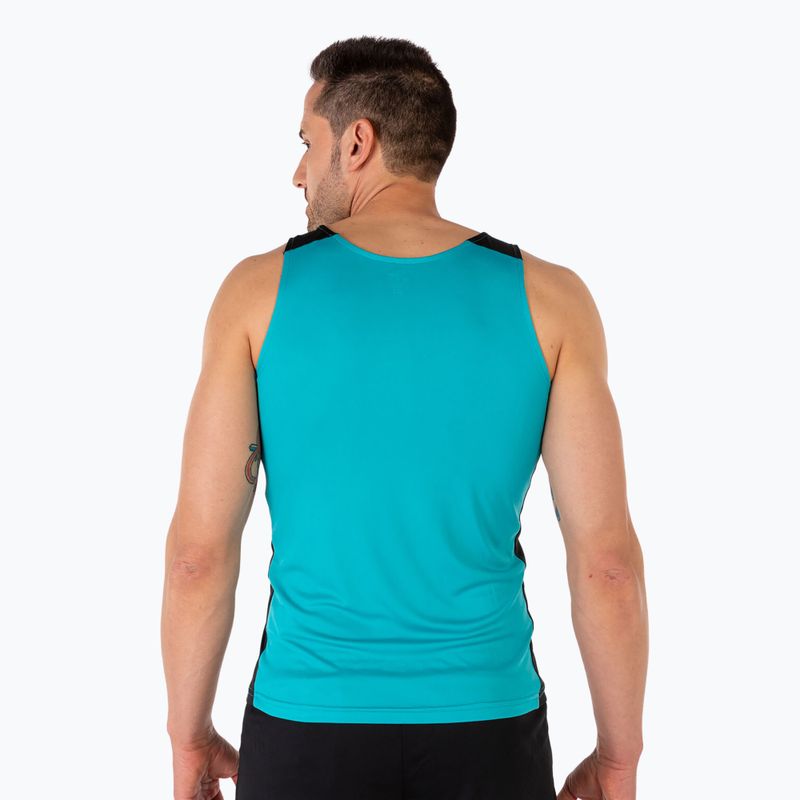 Men's Joma Record II Tank Top turquoise/black running shirt 3