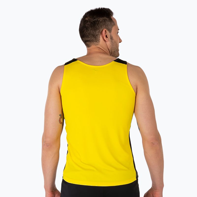 Men's Joma Record II running tank top yellow/black 3