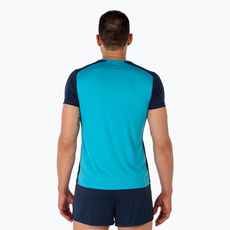 Men's Joma Record II fluor turquoise/navy running shirt 3