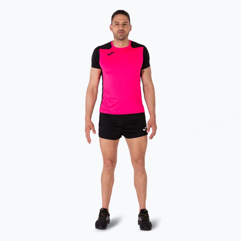 Men's Joma Record II fluor pink/black running shirt 2