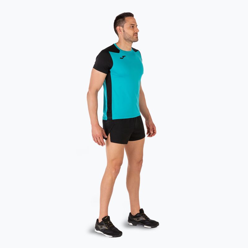 Men's Joma Record II turquoise black running shirt 4