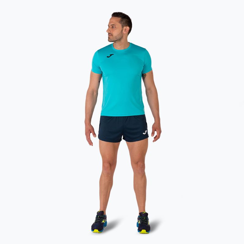 Men's running T-shirt Joma Record II fluor turquoise 2