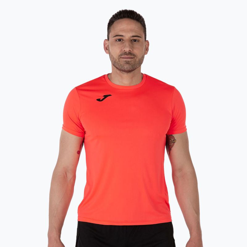 Men's Joma Record II fluor coral running shirt