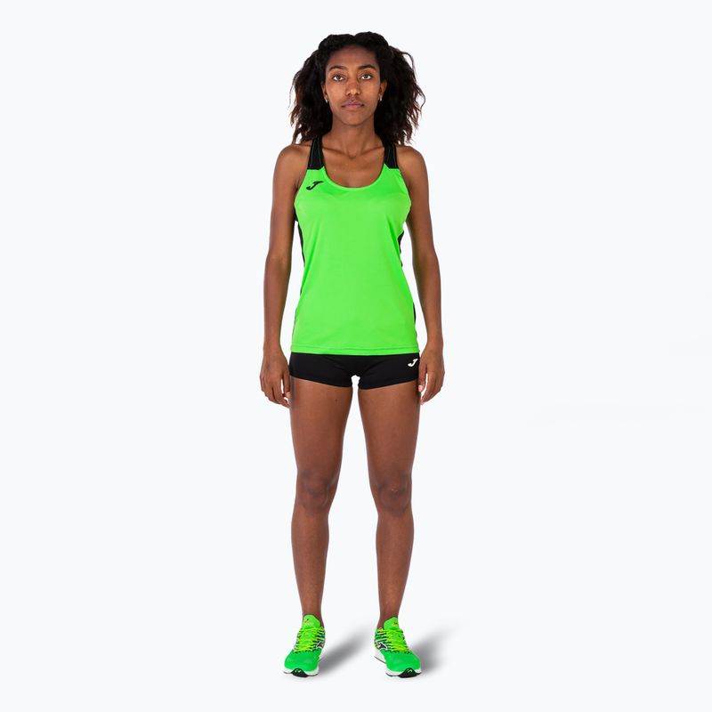 Women's Joma Record II Tank Top fluor green/black running shirt 2