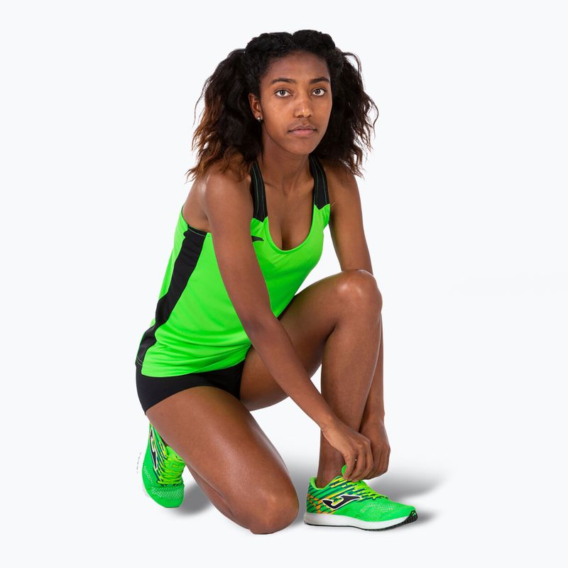 Women's Joma Record II Tank Top fluor green/black running shirt 6