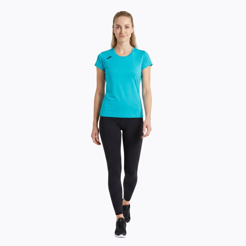 Women's running top Joma Record II fluor turquoise 2