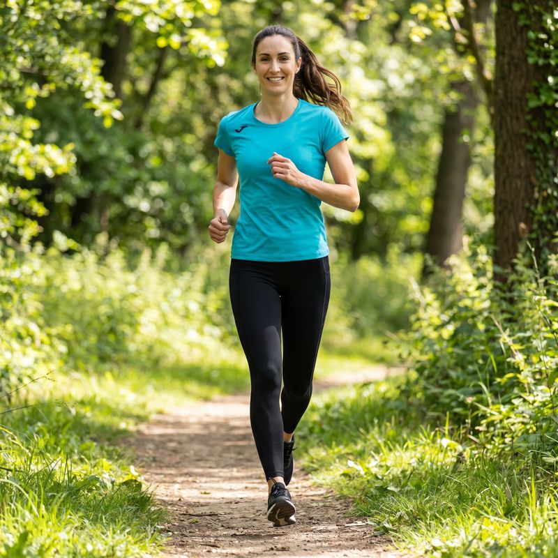 Women's running top Joma Record II fluor turquoise 7