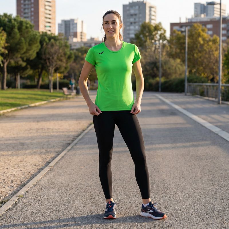 Women's Joma Record II fluor green running shirt 6