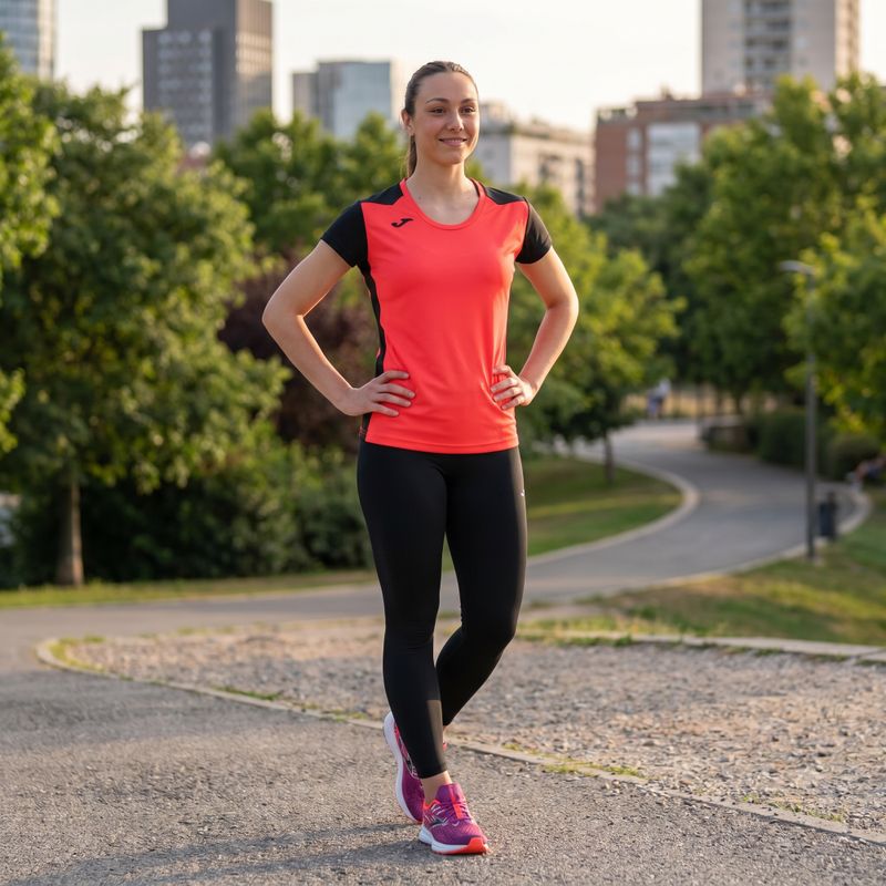 Women's Joma Record II fluor coral/black running shirt 11