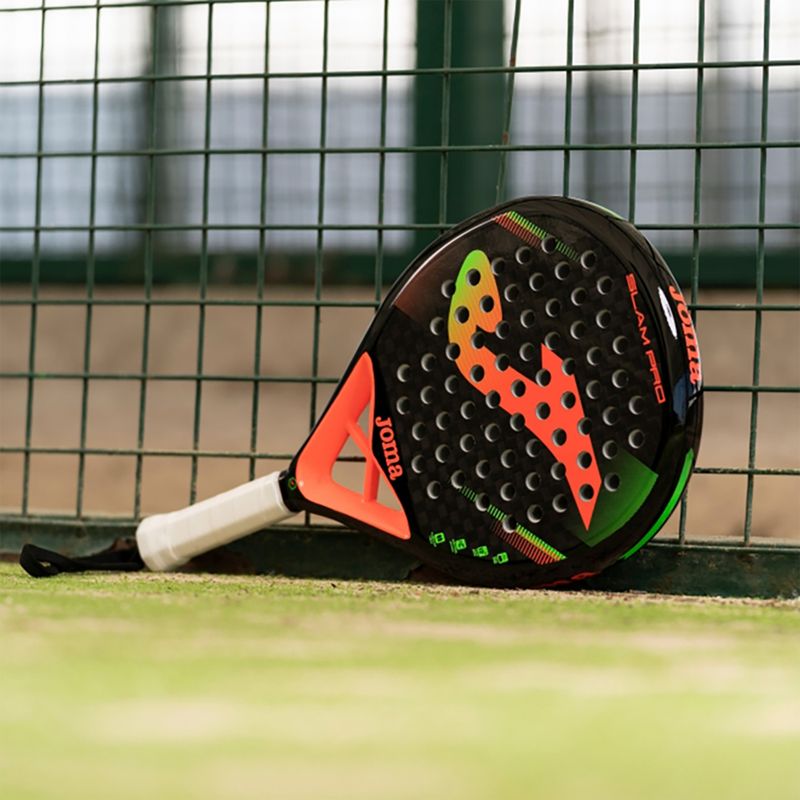 Joma Slam Pro Paddle racket black/fluor coral 6