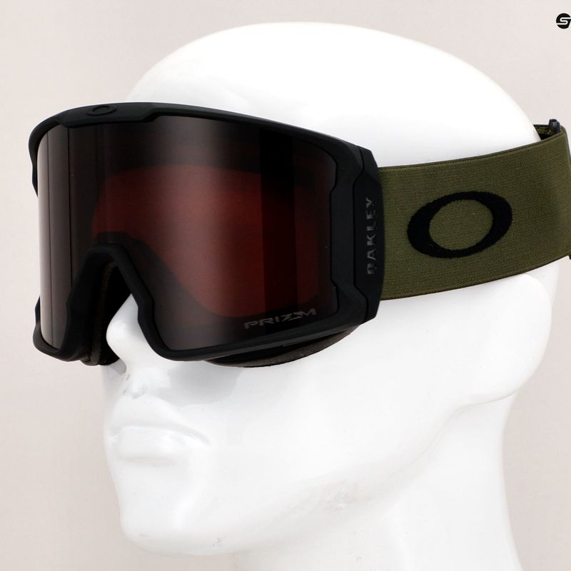 Oakley Line Miner matte dark brush/prizm snow dark grey ski goggles OO7070-96 5