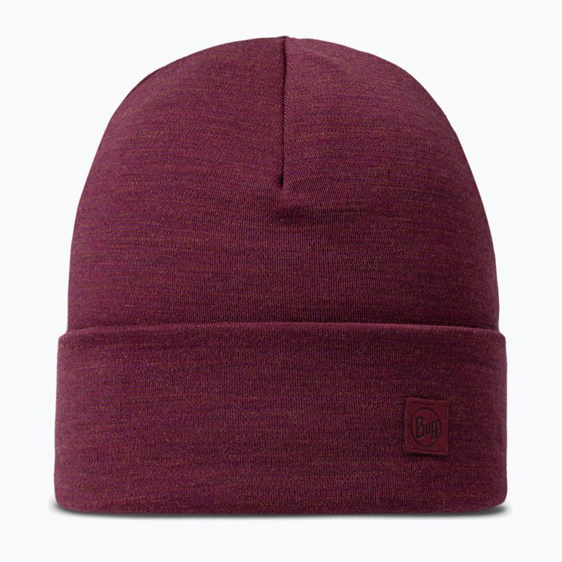 Winter hat BUFF Heavyweight Merino Wool solid tibetan red