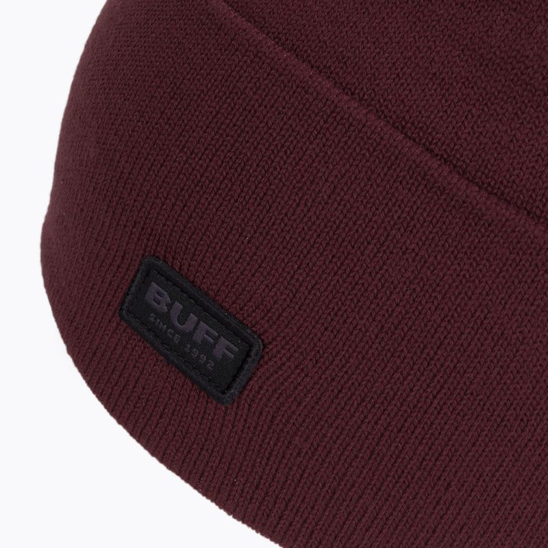 BUFF Knitted Hat Niels maroon 126457.304.10.00 3