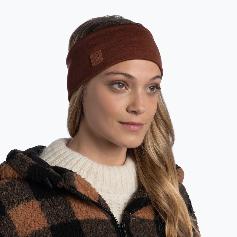 BUFF Merino Wide solid sienna headband 2