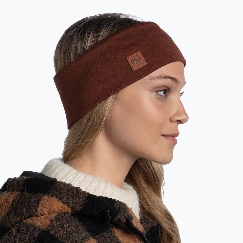 BUFF Merino Wide solid sienna headband 3