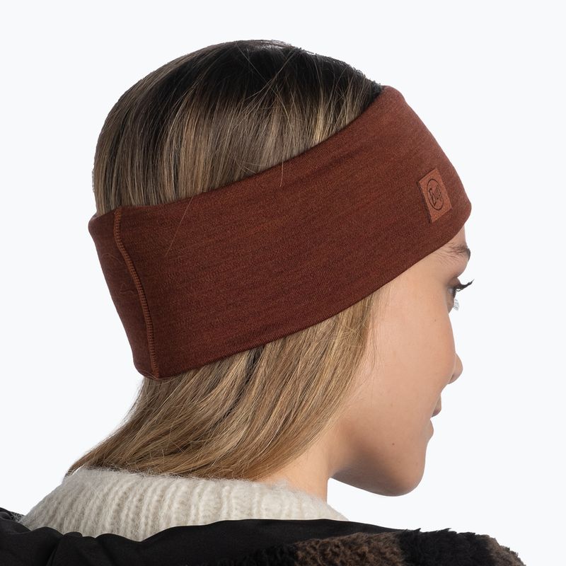BUFF Merino Wide solid sienna headband 4