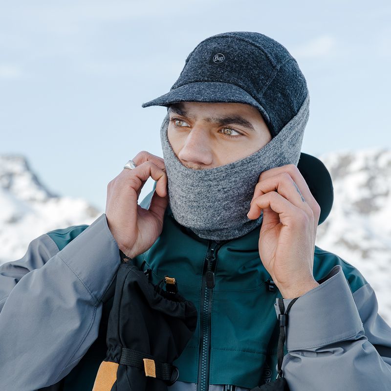 BUFF Merino Fleece black multifunctional snood 7