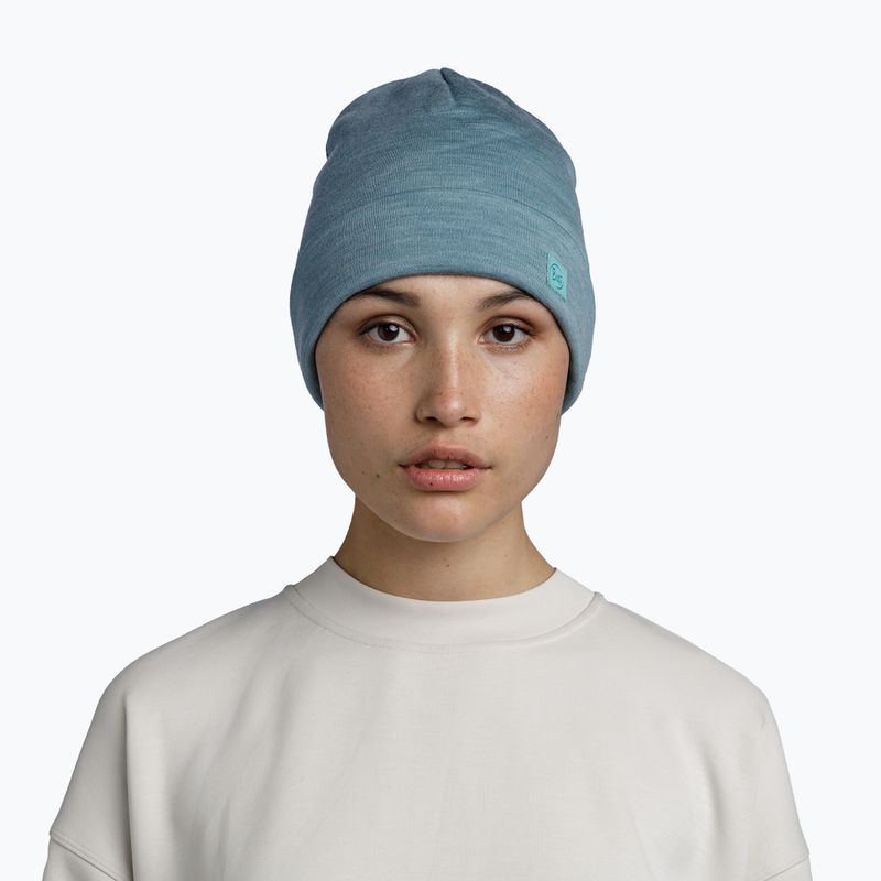 BUFF Heavyweight Merino Wool solid pool winter beanie 3