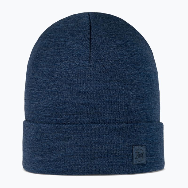 Winter hat BUFF Heavyweight Merino Wool solid night blue