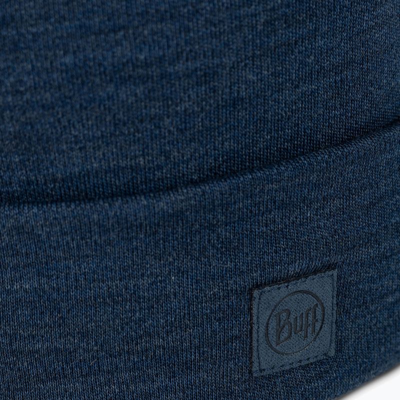 Winter hat BUFF Heavyweight Merino Wool solid night blue 2