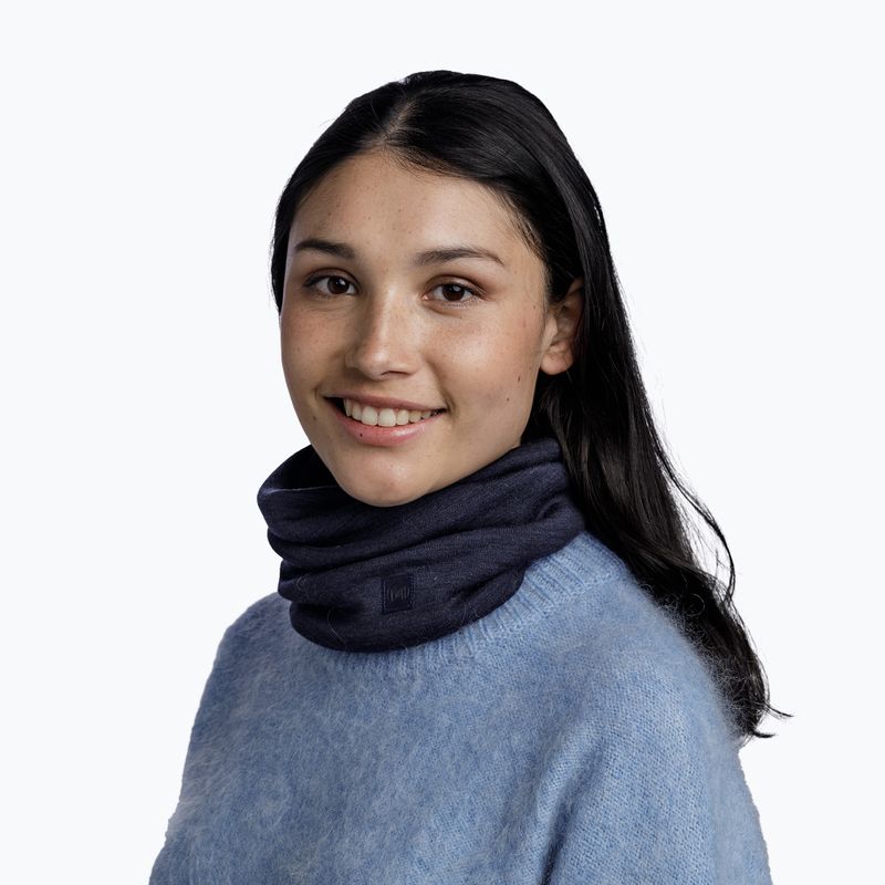 BUFF Heavyweight Merino Wool solid indigo snood 4